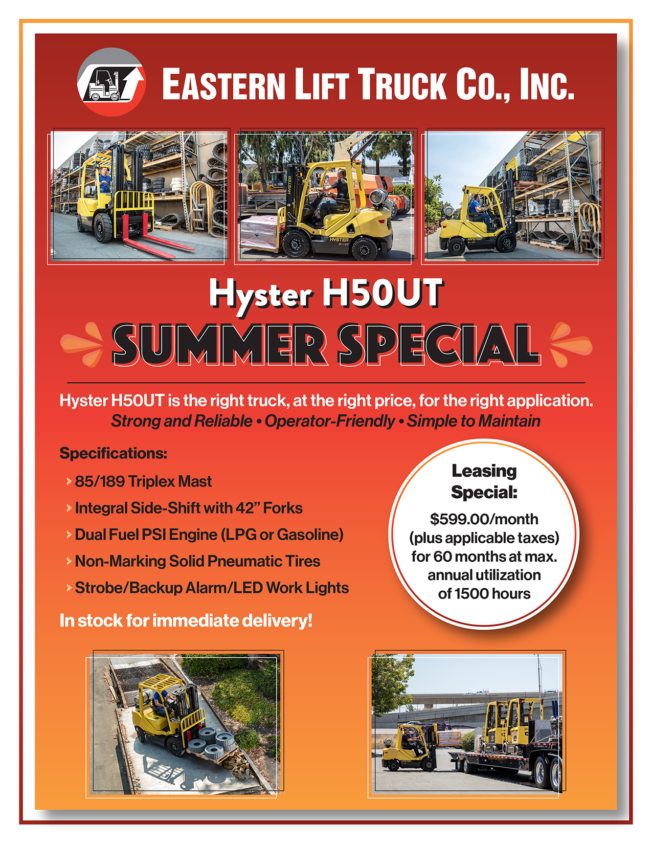 2017 Hyster W30ZA | Pre-Owned Industrial Equipment For Sale | Eastern ...